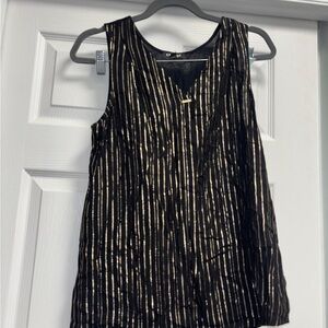 Express Black and Gold Sleeveless Tank Top